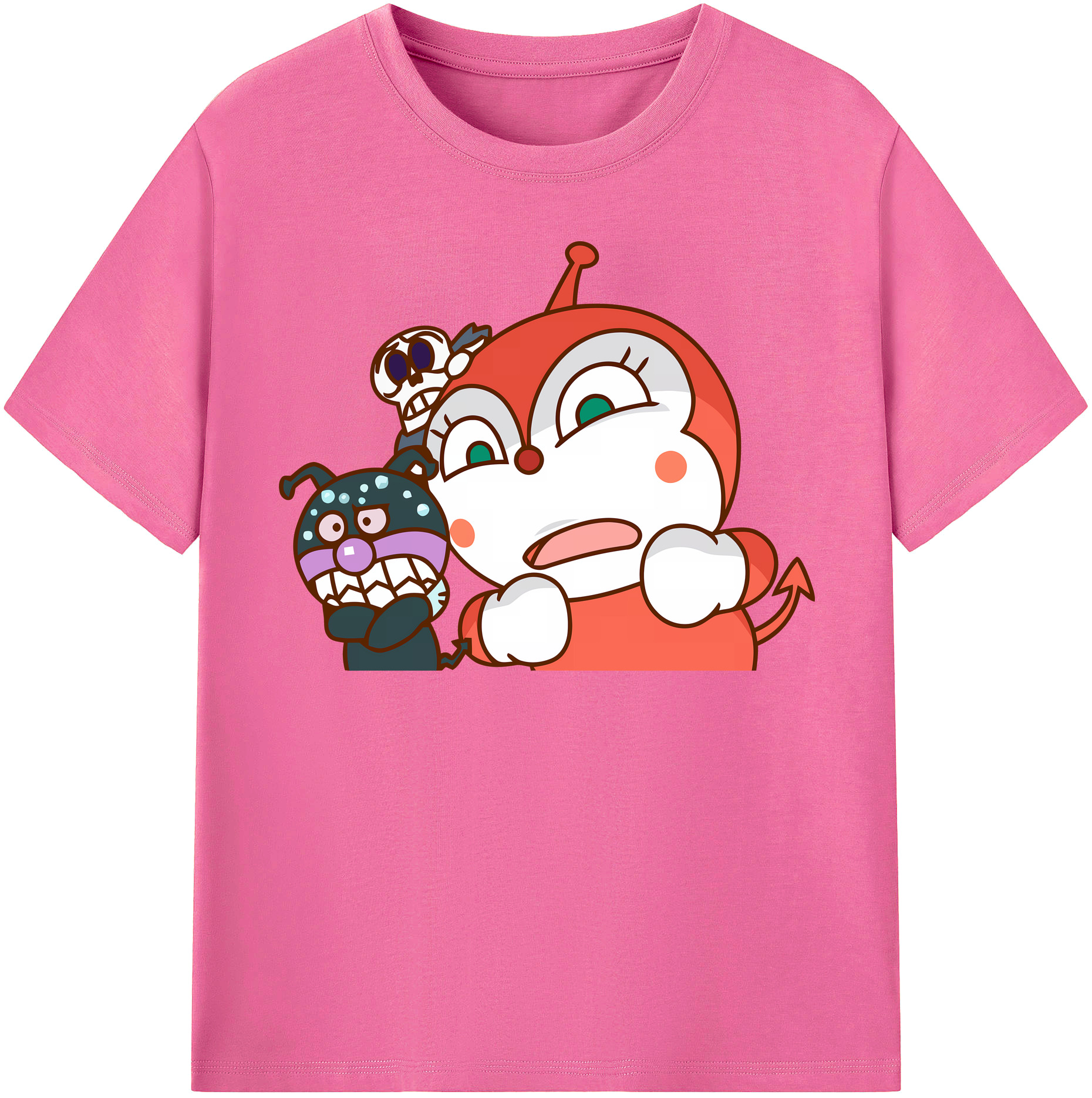 （画像用） アンパンマン Anpanman レディースカジュアルプリントTシャツ（綿100％）
